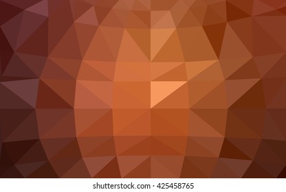 Light orange polygonal illustration, which consist of triangles. Triangular design for your business. Geometric background in Origami style with gradient.