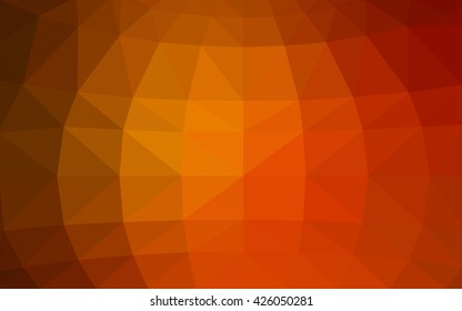 Light orange polygonal illustration, which consist of triangles. Triangular design for your business. Geometric background in Origami style with gradient.