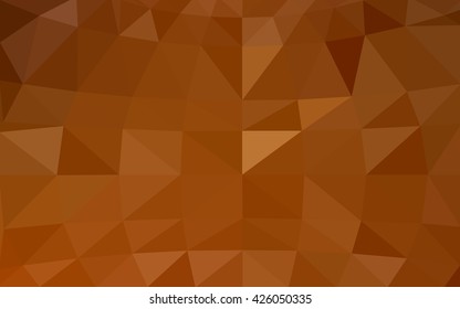 Light orange polygonal illustration, which consist of triangles. Triangular design for your business. Geometric background in Origami style with gradient.