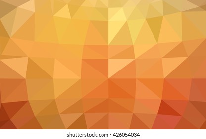 Light orange polygonal illustration, which consist of triangles. Triangular design for your business. Geometric background in Origami style with gradient.