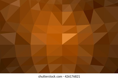 Light orange polygonal illustration, which consist of triangles. Triangular design for your business. Geometric background in Origami style with gradient.