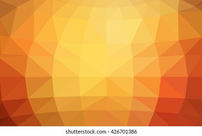 Light orange polygonal illustration, which consist of triangles. Triangular design for your business. Geometric background in Origami style with gradient.