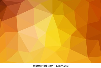 Light orange polygonal illustration, which consist of triangles. Triangular design for your business. Geometric background in Origami style with gradient.