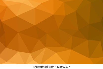 Light orange polygonal illustration, which consist of triangles. Triangular design for your business. Geometric background in Origami style with gradient.