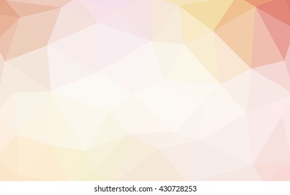 Light orange polygonal illustration, which consist of triangles. Triangular design for your business. Geometric background in Origami style with gradient.