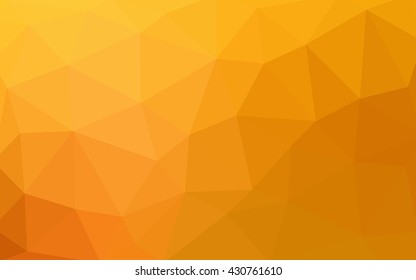 Light orange polygonal illustration, which consist of triangles. Triangular design for your business. Geometric background in Origami style with gradient.