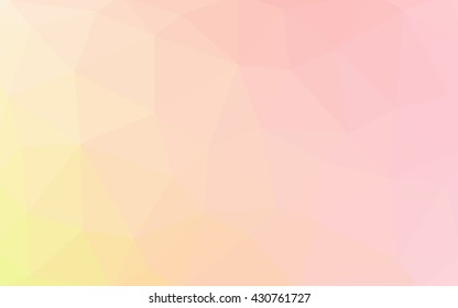Light orange polygonal illustration, which consist of triangles. Triangular design for your business. Geometric background in Origami style with gradient.