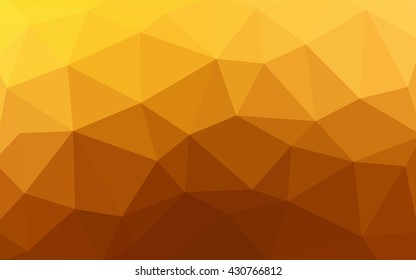 Light orange polygonal illustration, which consist of triangles. Triangular design for your business. Geometric background in Origami style with gradient.