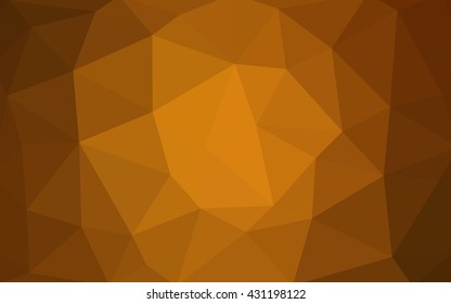 Light orange polygonal illustration, which consist of triangles. Triangular design for your business. Geometric background in Origami style with gradient.
