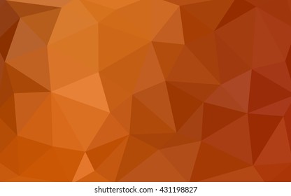 Light orange polygonal illustration, which consist of triangles. Triangular design for your business. Geometric background in Origami style with gradient.