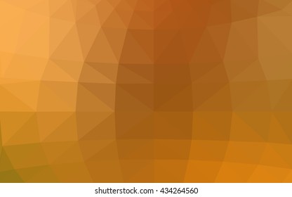 Light orange polygonal illustration, which consist of triangles. Triangular design for your business. Geometric background in Origami style with gradient.