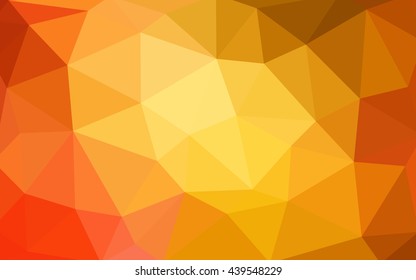 Light orange polygonal illustration, which consist of triangles. Triangular design for your business. Geometric background in Origami style with gradient.