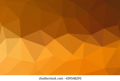 Light orange polygonal illustration, which consist of triangles. Triangular design for your business. Geometric background in Origami style with gradient.