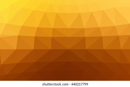 Light orange polygonal illustration, which consist of triangles. Triangular design for your business. Geometric background in Origami style with gradient.