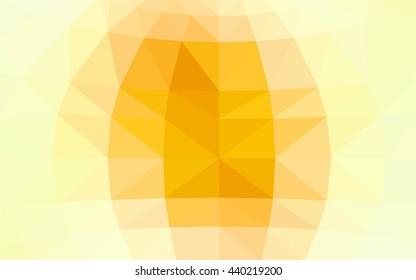 Light orange polygonal illustration, which consist of triangles. Triangular design for your business. Geometric background in Origami style with gradient.