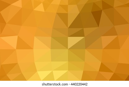 Light orange polygonal illustration, which consist of triangles. Triangular design for your business. Geometric background in Origami style with gradient.