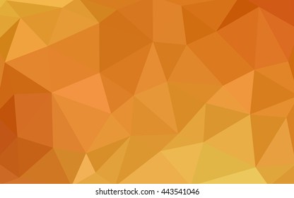 Light orange polygonal illustration, which consist of triangles. Triangular design for your business. Geometric background in Origami style with gradient.
