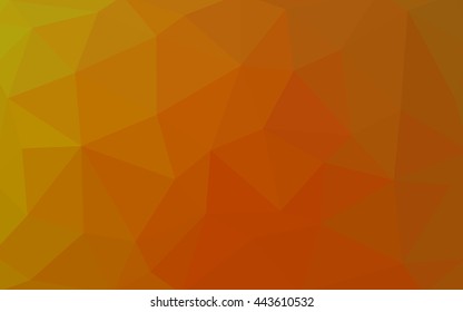 Light orange polygonal illustration, which consist of triangles. Triangular design for your business. Geometric background in Origami style with gradient.