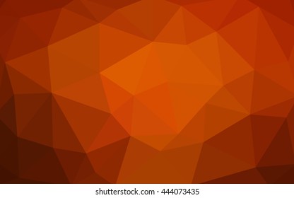 Light orange polygonal illustration, which consist of triangles. Triangular design for your business. Geometric background in Origami style with gradient.