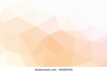 Light orange polygonal illustration, which consist of triangles. Triangular design for your business. Geometric background in Origami style with gradient.