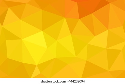 Light orange polygonal illustration, which consist of triangles. Triangular design for your business. Geometric background in Origami style with gradient.