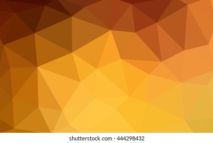 Light orange polygonal illustration, which consist of triangles. Triangular design for your business. Geometric background in Origami style with gradient.