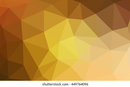 Light orange polygonal illustration, which consist of triangles. Triangular design for your business. Geometric background in Origami style with gradient.