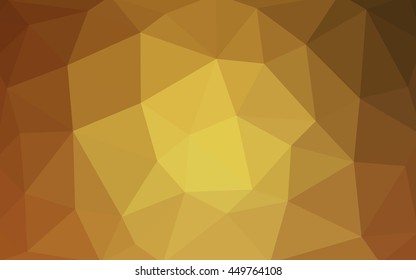Light orange polygonal illustration, which consist of triangles. Triangular design for your business. Geometric background in Origami style with gradient.