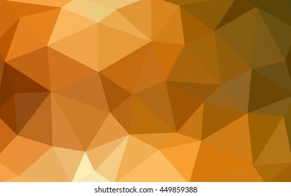 Light orange polygonal illustration, which consist of triangles. Triangular design for your business. Geometric background in Origami style with gradient.