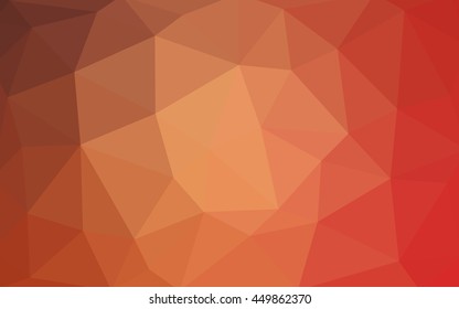 Light orange polygonal illustration, which consist of triangles. Triangular design for your business. Geometric background in Origami style with gradient.
