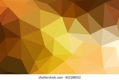 Light orange polygonal illustration, which consist of triangles. 