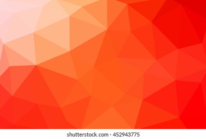 Light orange polygonal illustration, which consist of triangles. Triangular design for your business. Geometric background in Origami style with gradient.