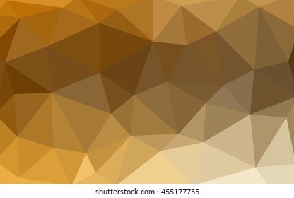 Light orange polygonal illustration, which consist of triangles. Triangular design for your business. Geometric background in Origami style with gradient.