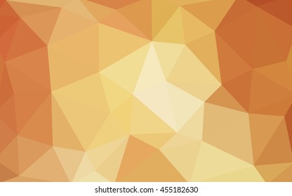 Light orange polygonal illustration, which consist of triangles. Triangular design for your business. Geometric background in Origami style with gradient.