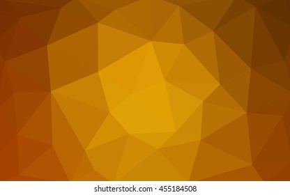 Light orange polygonal illustration, which consist of triangles. Triangular design for your business. Geometric background in Origami style with gradient.