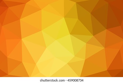 Light orange polygonal illustration, which consist of triangles. Triangular design for your business. Geometric background in Origami style with gradient.