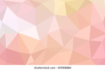 Light orange polygonal illustration, which consist of triangles. Triangular design for your business. Geometric background in Origami style with gradient.
