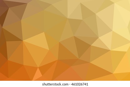 Light orange polygonal illustration, which consist of triangles. Triangular design for your business. Geometric background in Origami style with gradient.