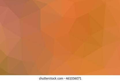 Light orange polygonal illustration, which consist of triangles. Triangular design for your business. Geometric background in Origami style with gradient.