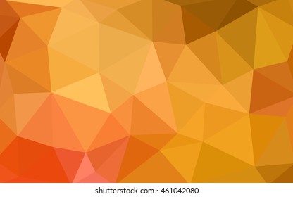 Light orange polygonal illustration, which consist of triangles. Triangular design for your business. Geometric background in Origami style with gradient.
