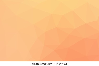 Light orange polygonal illustration, which consist of triangles. Triangular design for your business. Geometric background in Origami style with gradient.