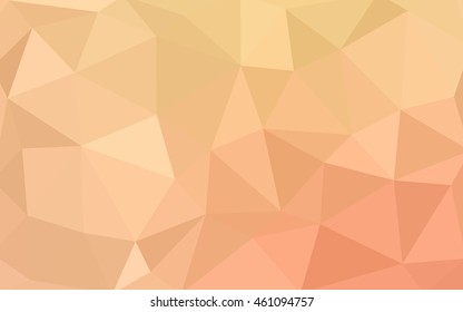 Light orange polygonal illustration, which consist of triangles. Triangular design for your business. Geometric background in Origami style with gradient.