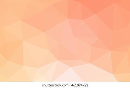 Light orange polygonal illustration, which consist of triangles. Triangular design for your business. Geometric background in Origami style with gradient.