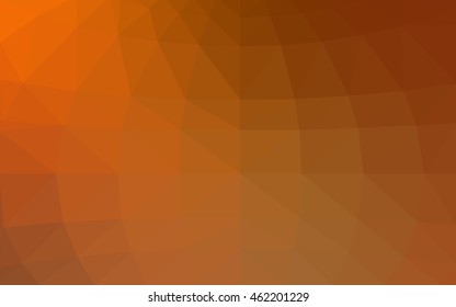 Light orange polygonal illustration, which consist of triangles. Triangular design for your business. Geometric background in Origami style with gradient.