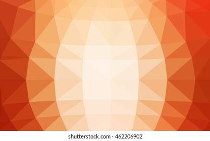 Light orange polygonal illustration, which consist of triangles. Triangular design for your business. Geometric background in Origami style with gradient.