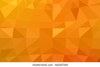Light orange polygonal illustration, which consist of triangles. Triangular design for your business. Geometric background in Origami style with gradient.