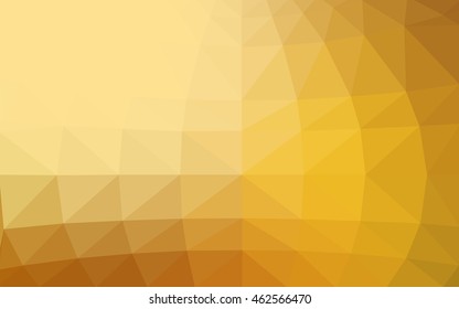 Light orange polygonal illustration, which consist of triangles. Triangular design for your business. Geometric background in Origami style with gradient.