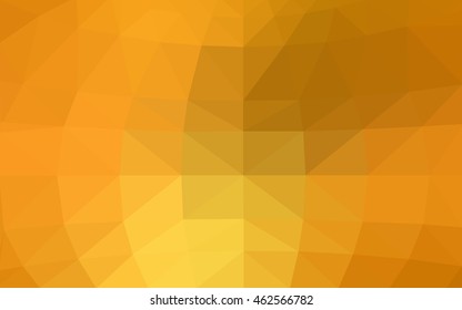 Light orange polygonal illustration, which consist of triangles. Triangular design for your business. Geometric background in Origami style with gradient.