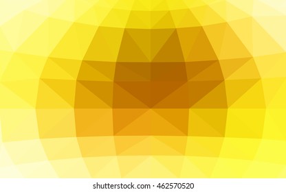 Light orange polygonal illustration, which consist of triangles. Triangular design for your business. Geometric background in Origami style with gradient.