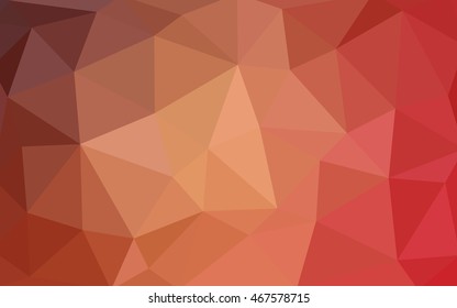 Light orange polygonal illustration, which consist of triangles. Triangular design for your business. Geometric background in Origami style with gradient.
